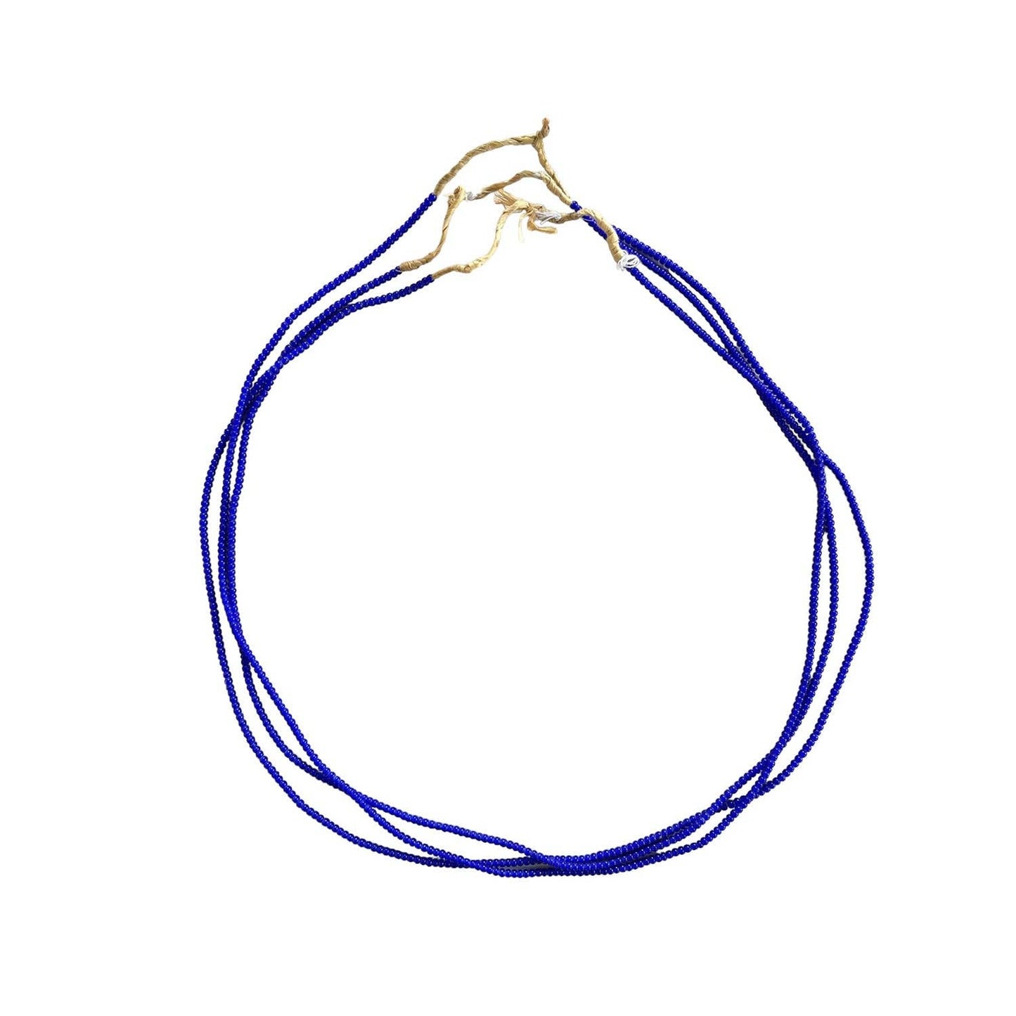 White Heart Glass Bead Blue