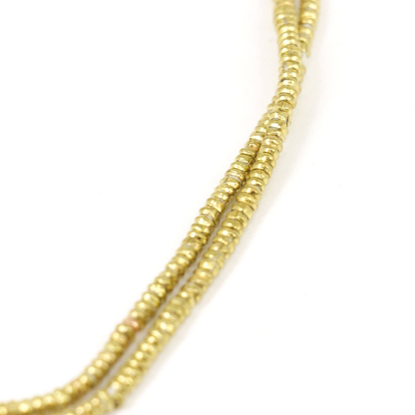 Gold Metal Heishi Trade Beads