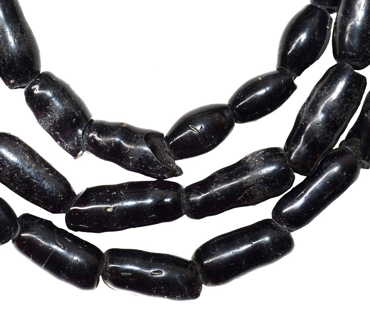 Black Amoeba Africa Trade Beads