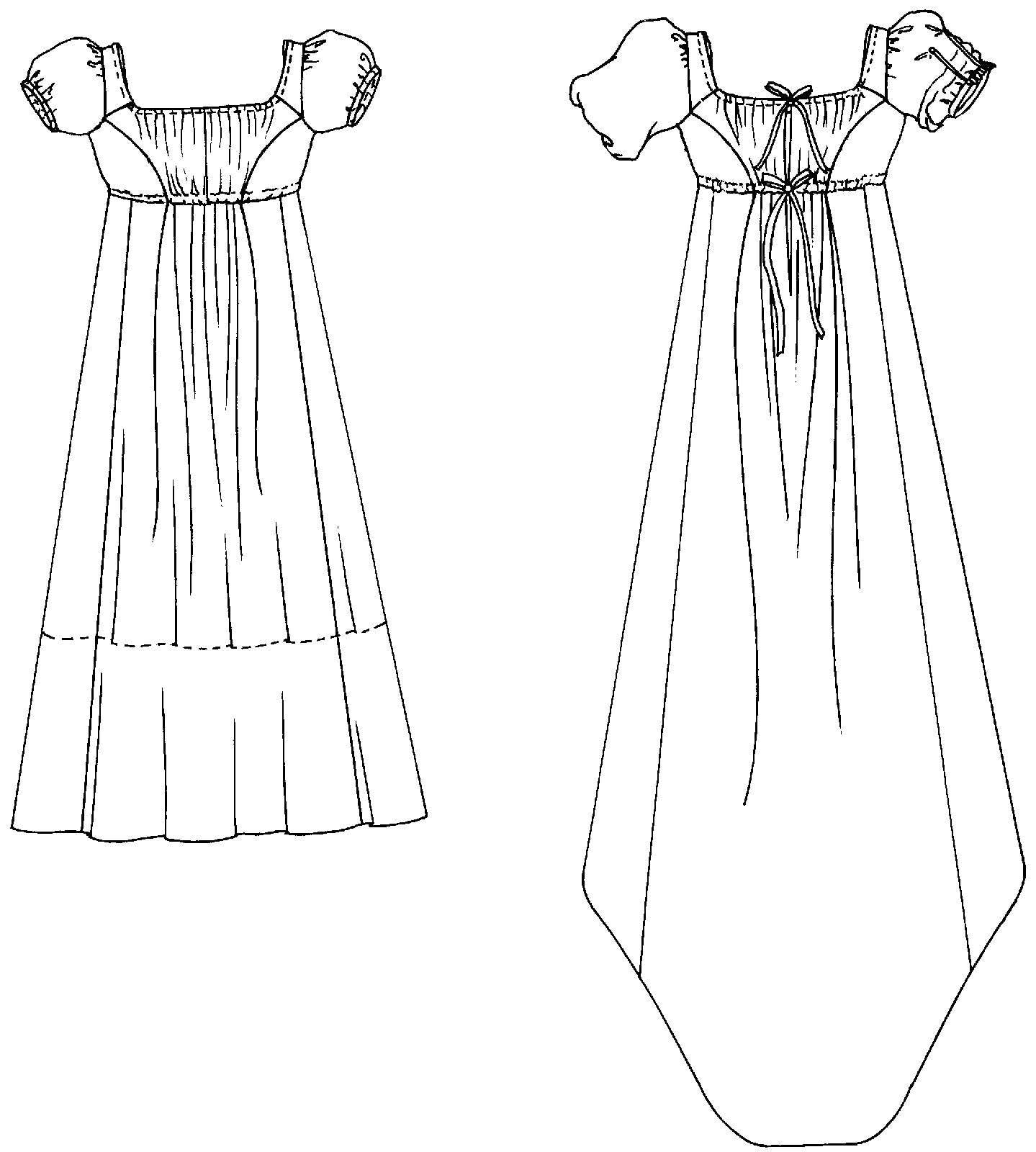 215 Empire Dress Sewing Pattern