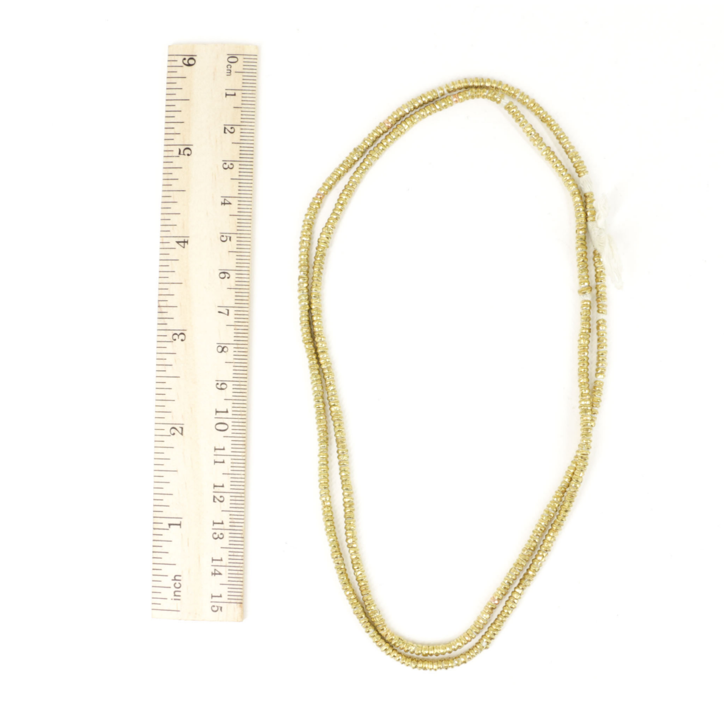 Gold Metal Heishi Trade Beads