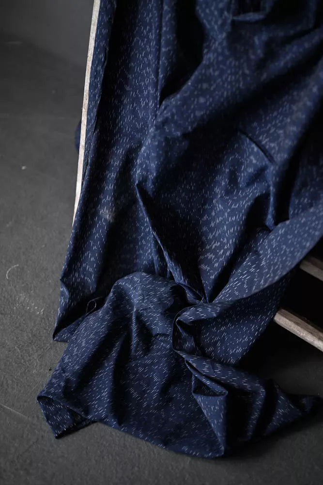 Indigo Snow Ikat Cotton