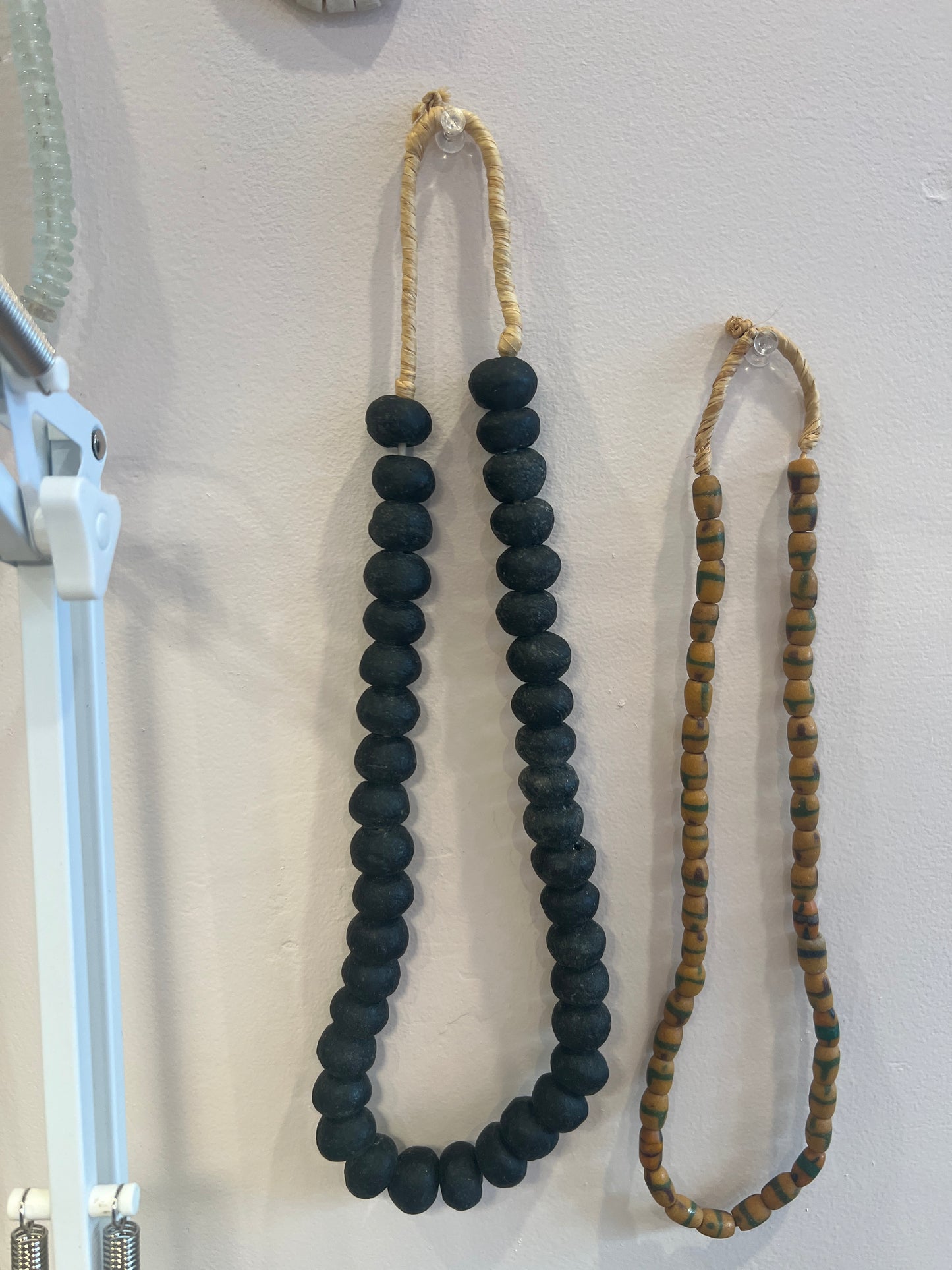 Large Black Glass Beads