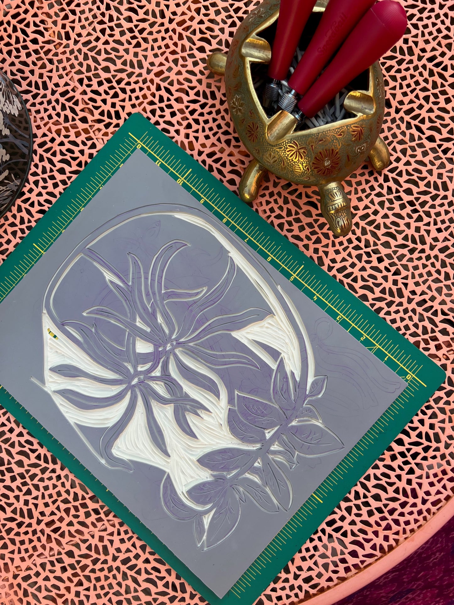 Spooky Harvest Linocut Workshop____11.19.25 (Sun) 3:30 PM to 6:30 PM