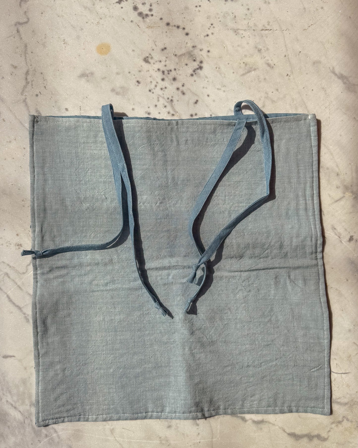 Light Indigo Pillow Cover — Kantha Appliqué