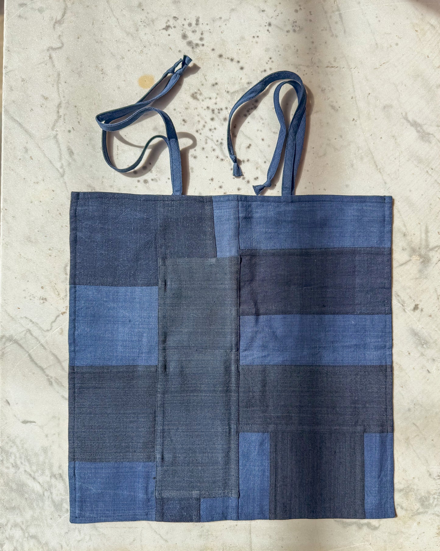 Dark Indigo Pillow Cover — Patchwork & Bojagi