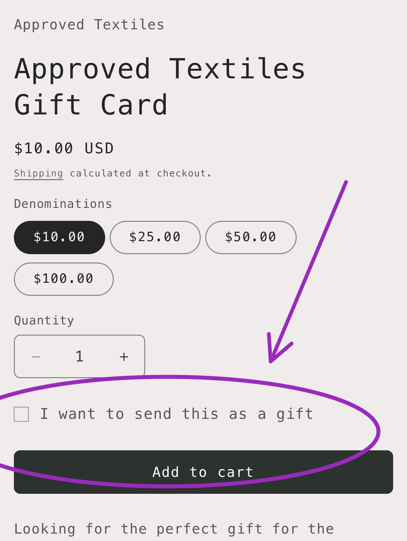 Approved Textiles Gift Card