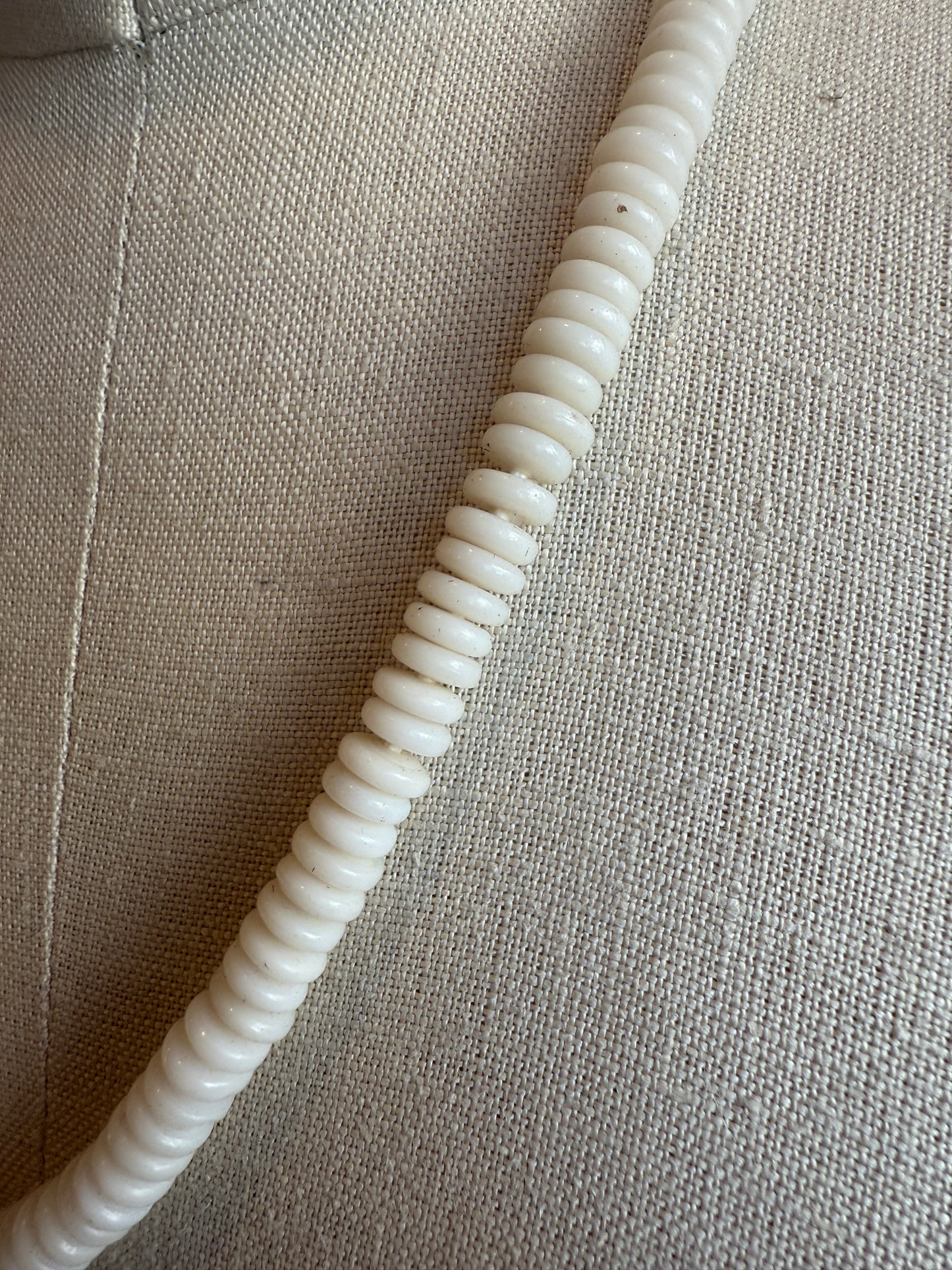 White Glass Saucer Beads
