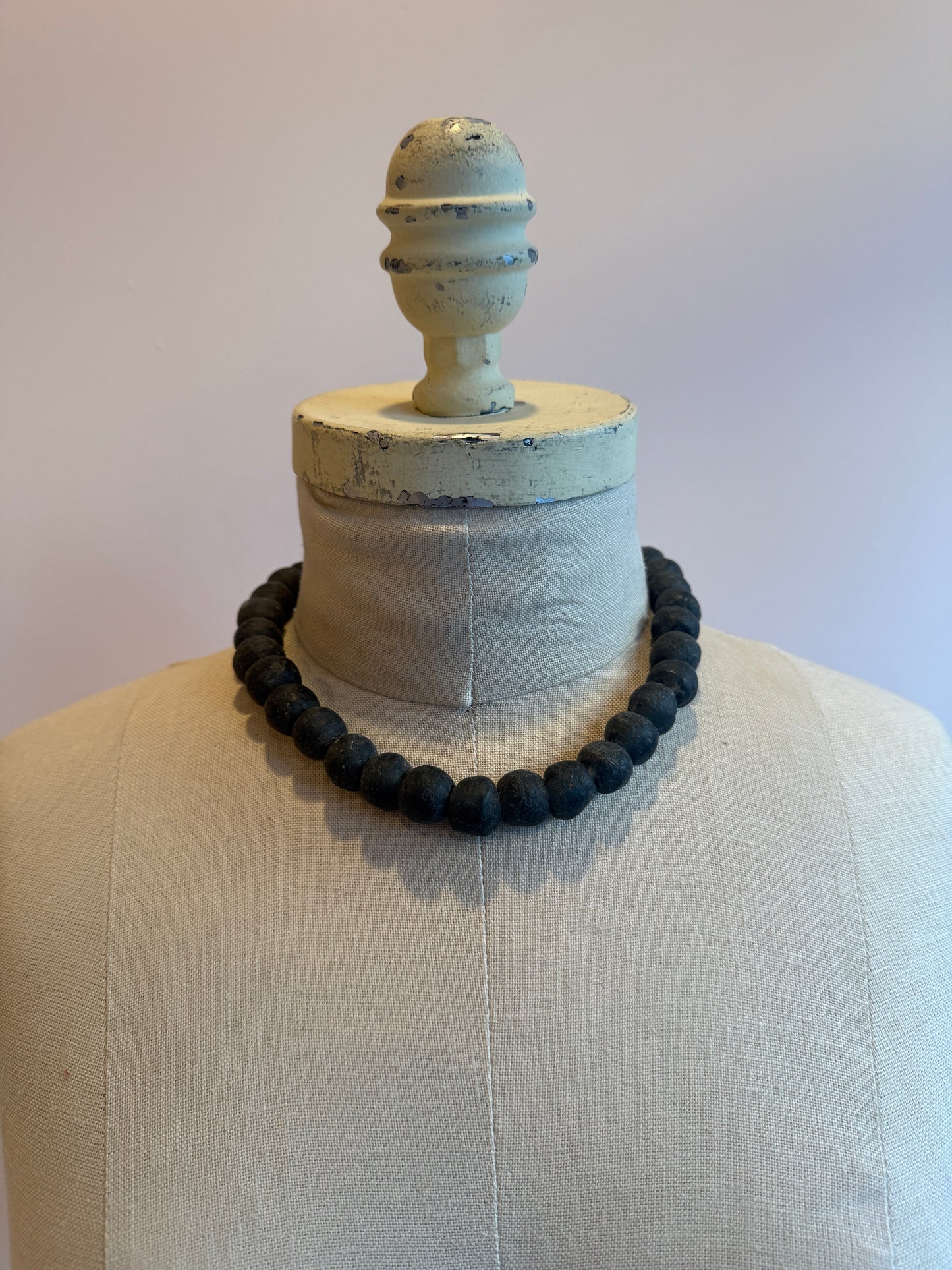 Medium Black Glass Beads