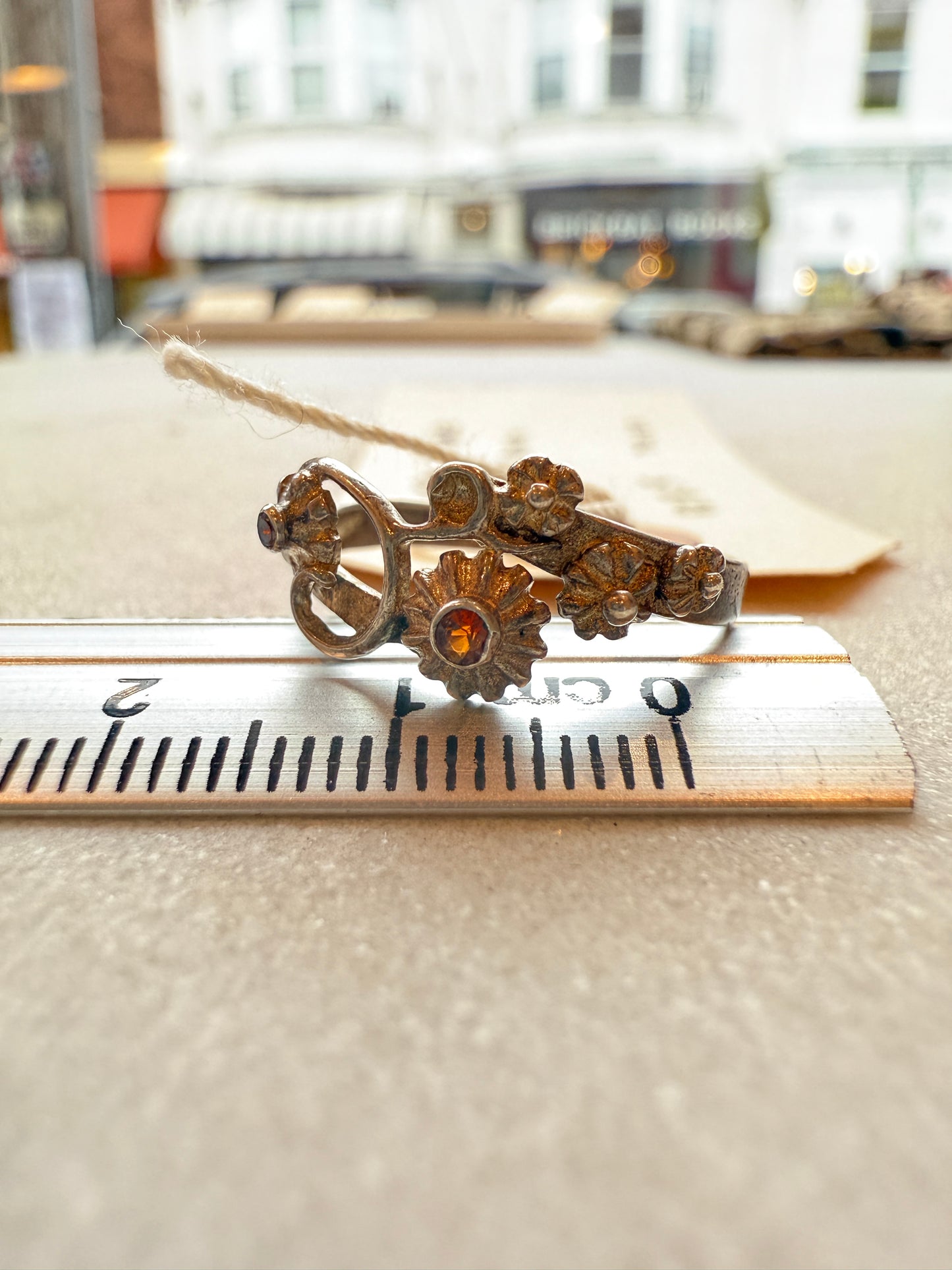 Silver + Topaz Floral Ring