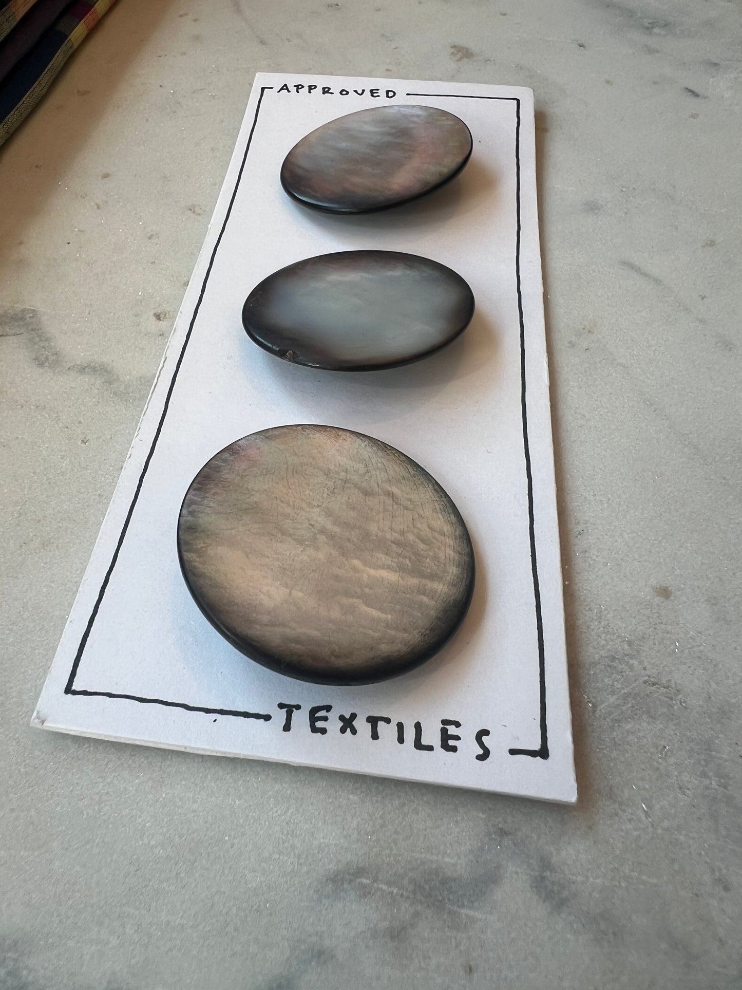 Large Smoky Pearl Buttons 42mm