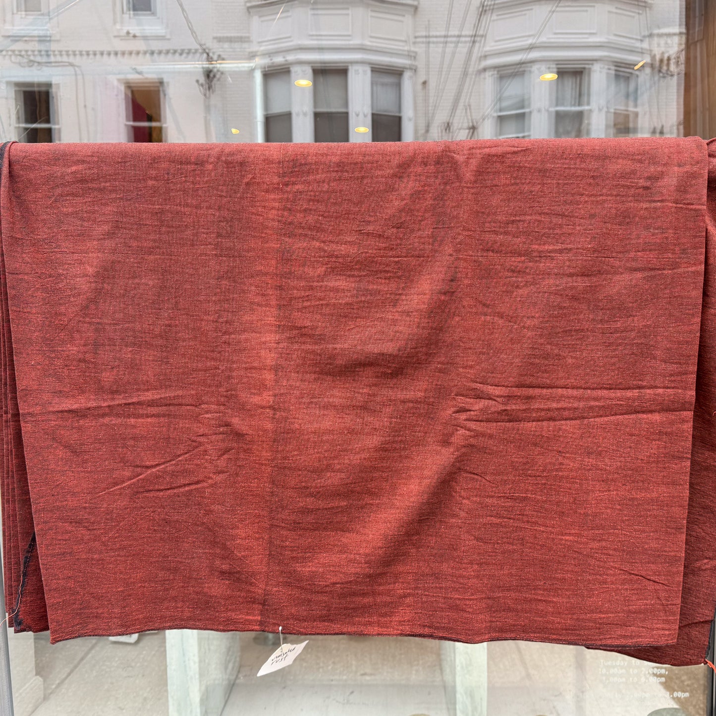 Variegated Rust - Handloom woven, cotton fabric