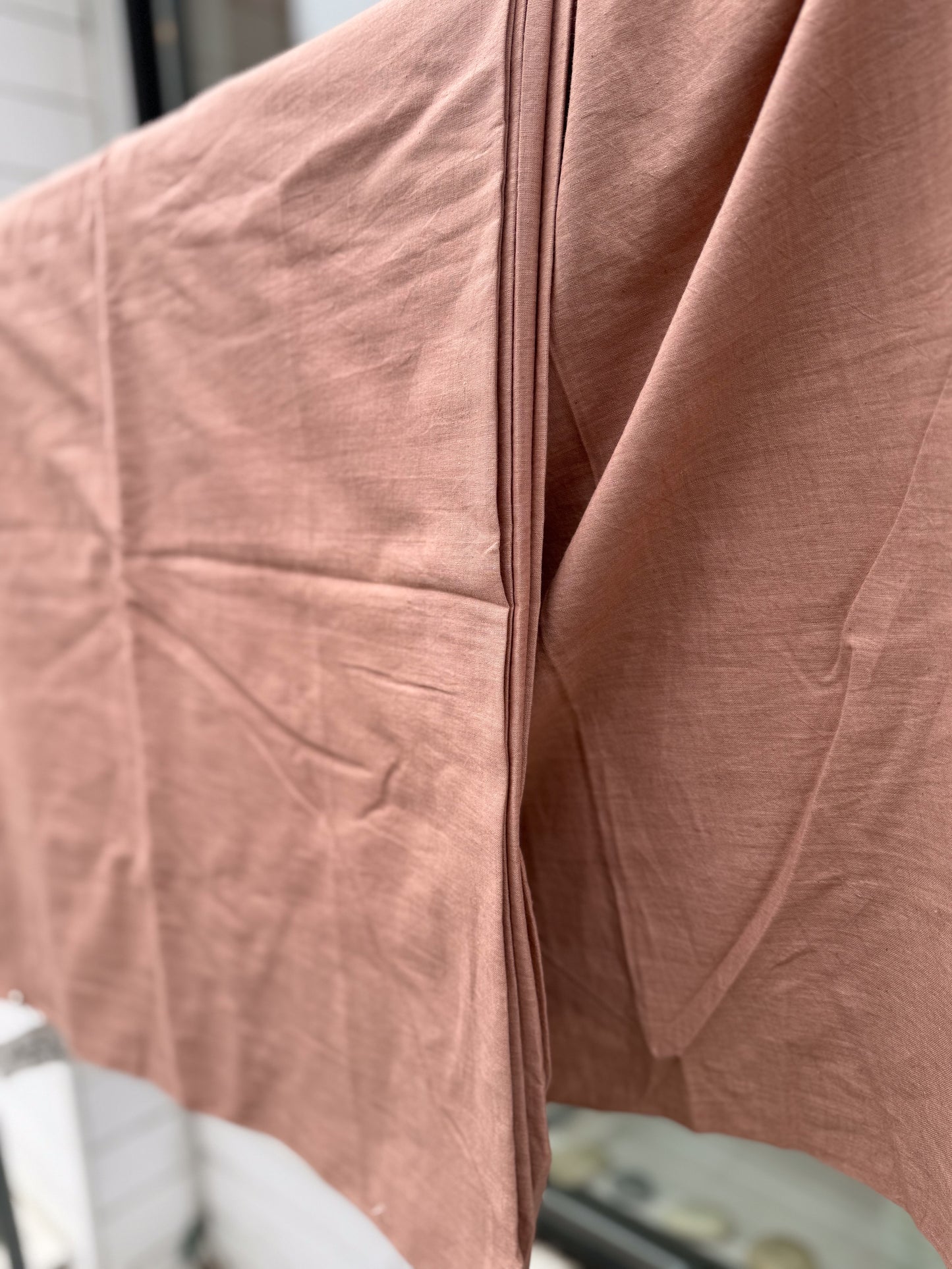 Dusty Rose - Handloom woven, cotton fabric
