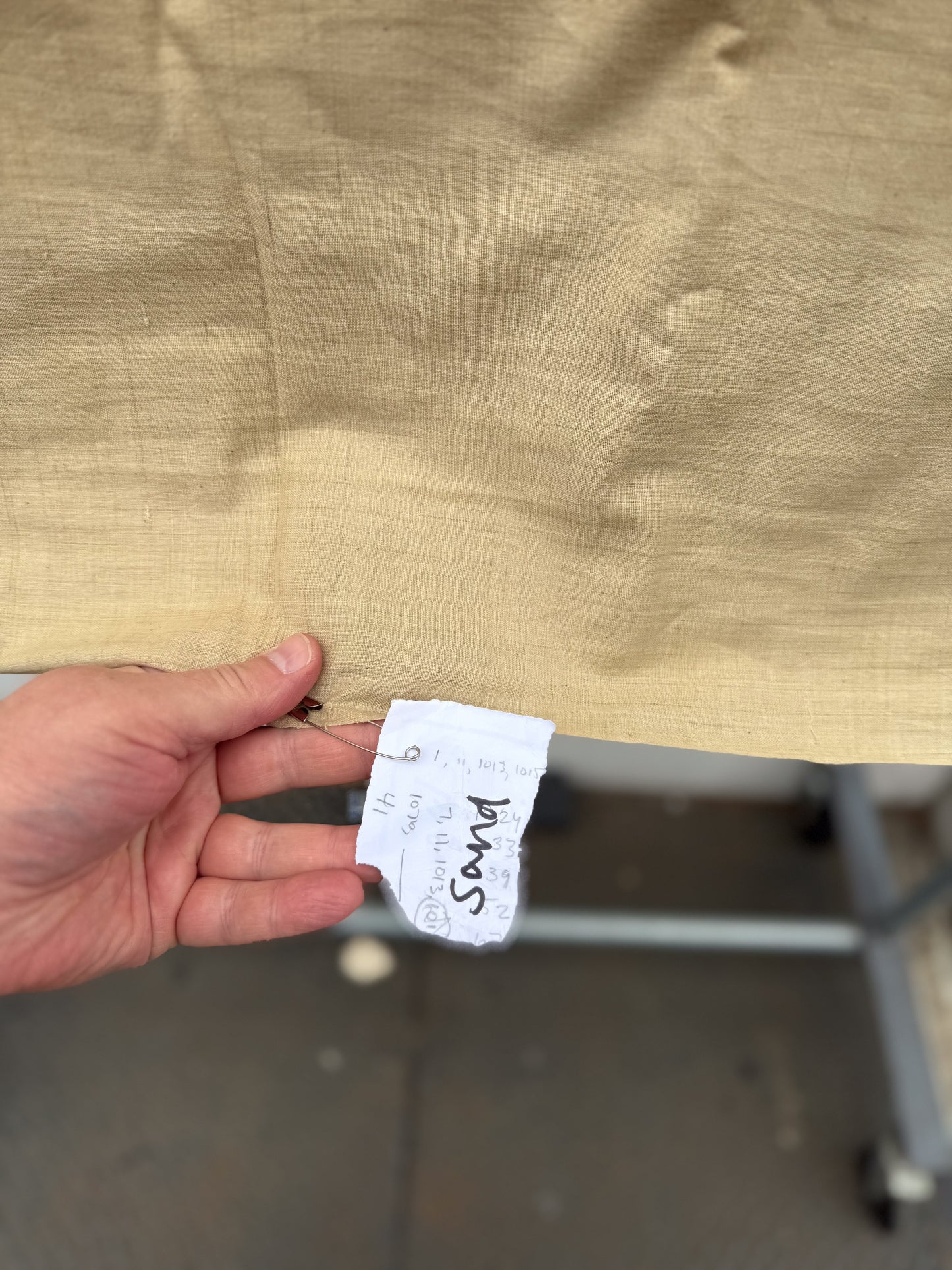 Sand - Handloom woven, cotton fabric