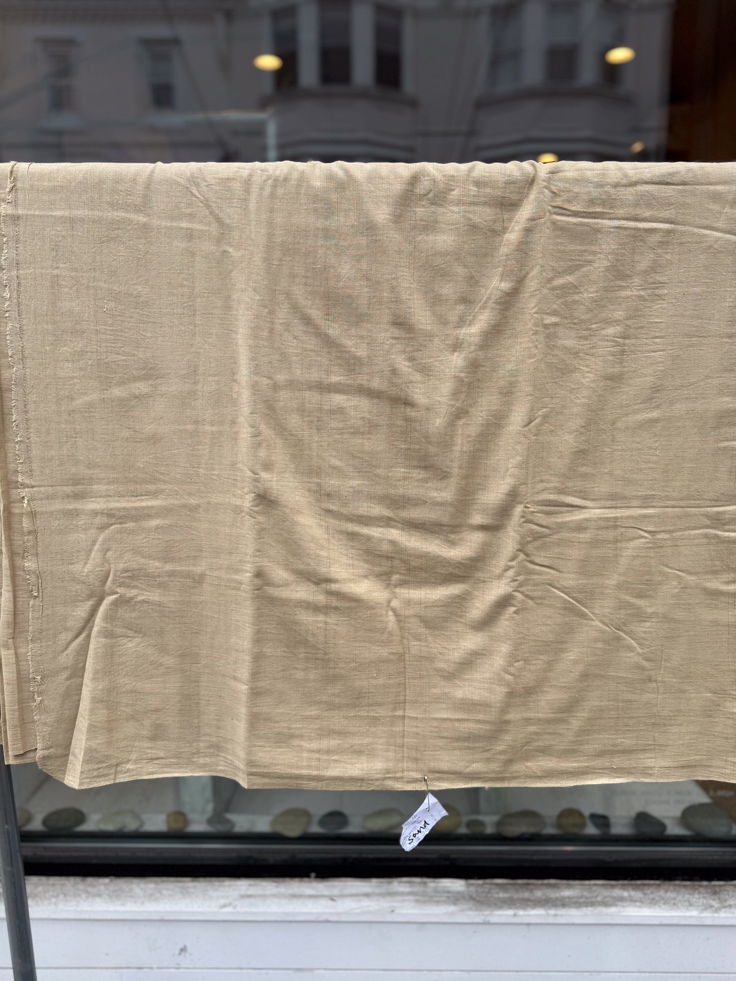 Sand - Handloom woven, cotton fabric