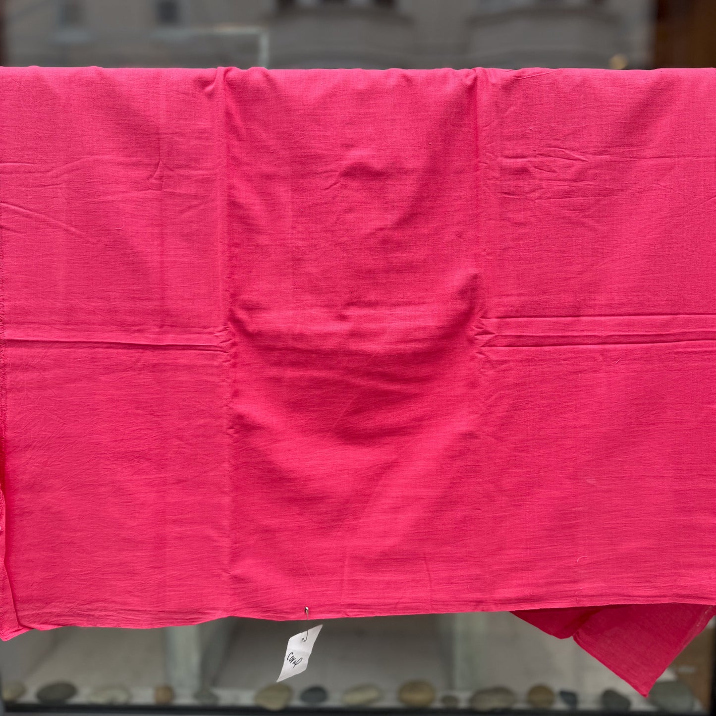Coral - Handloom woven, cotton fabric