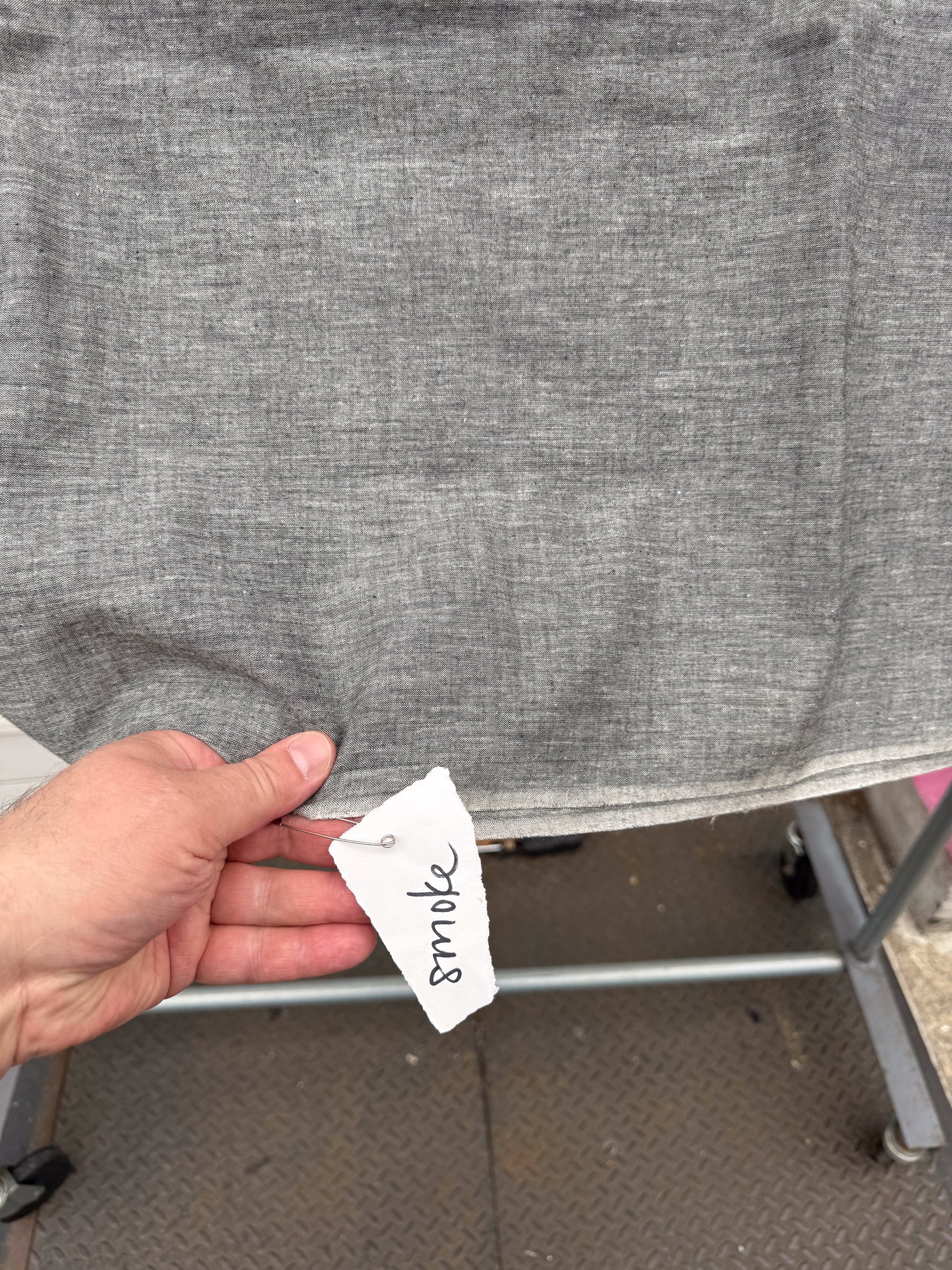 Smoke - Handloom woven, cotton fabric