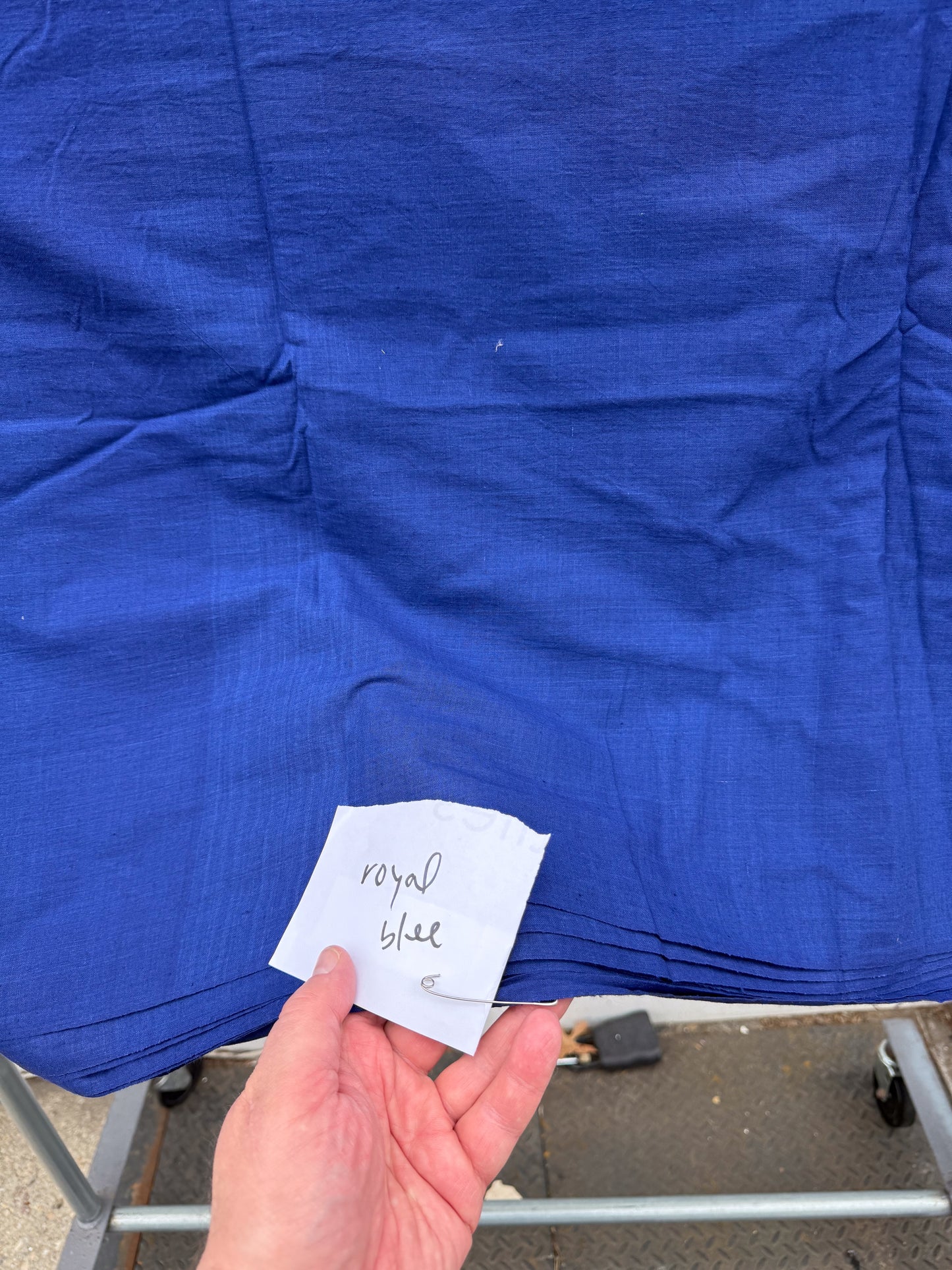 Royal Blue - Handloom woven, cotton fabric