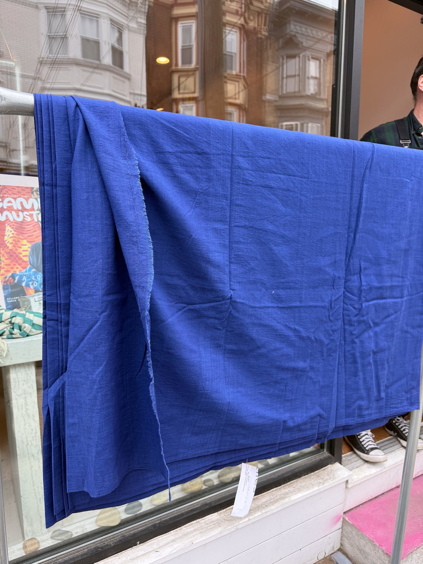 Royal Blue - Handloom woven, cotton fabric