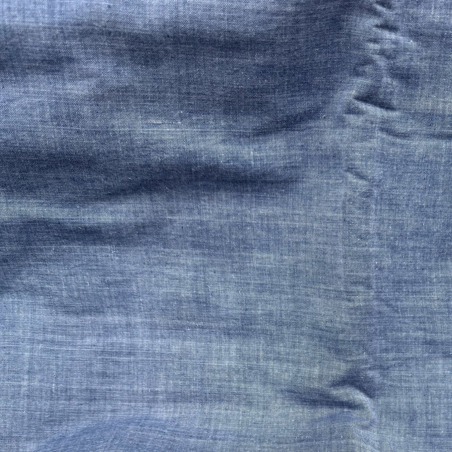 Dark Chambray Blue - Handloom woven, cotton fabric