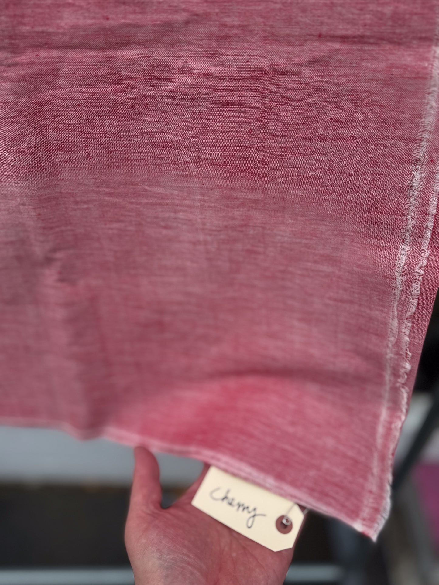 Cherry - Handloom woven, cotton fabric