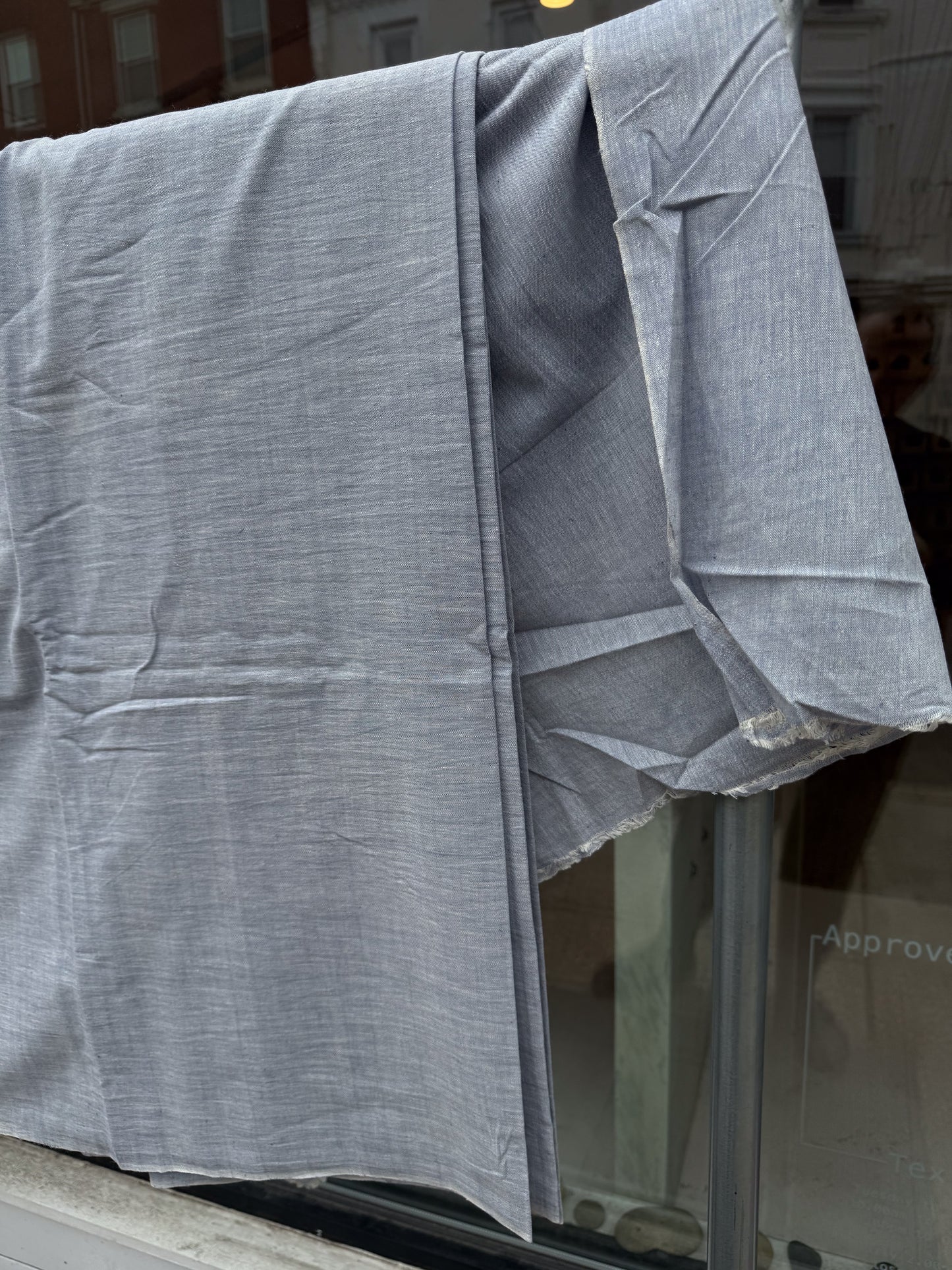 Misty Lagoon - Handloom woven, cotton fabric