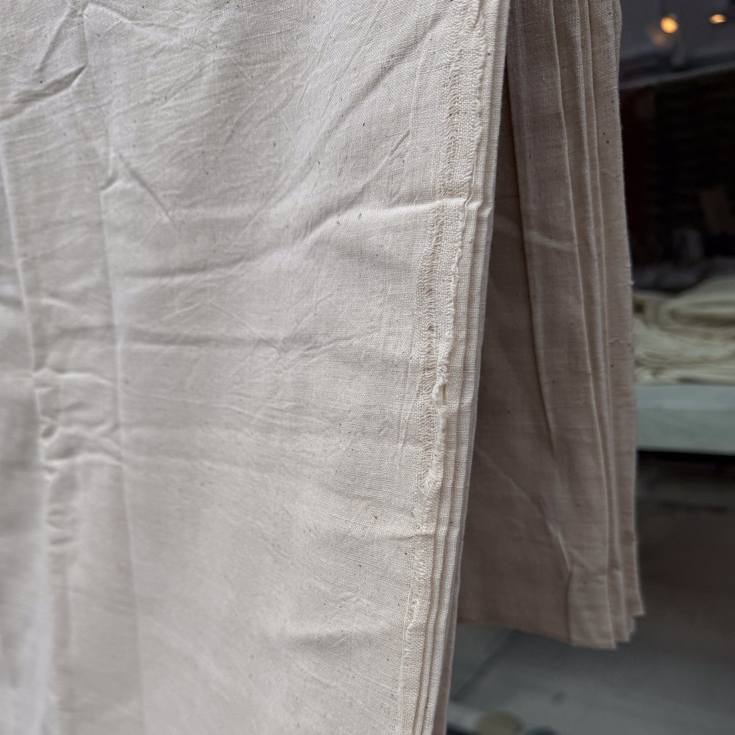 Kala Cotton Handwoven Fabric – Off-White