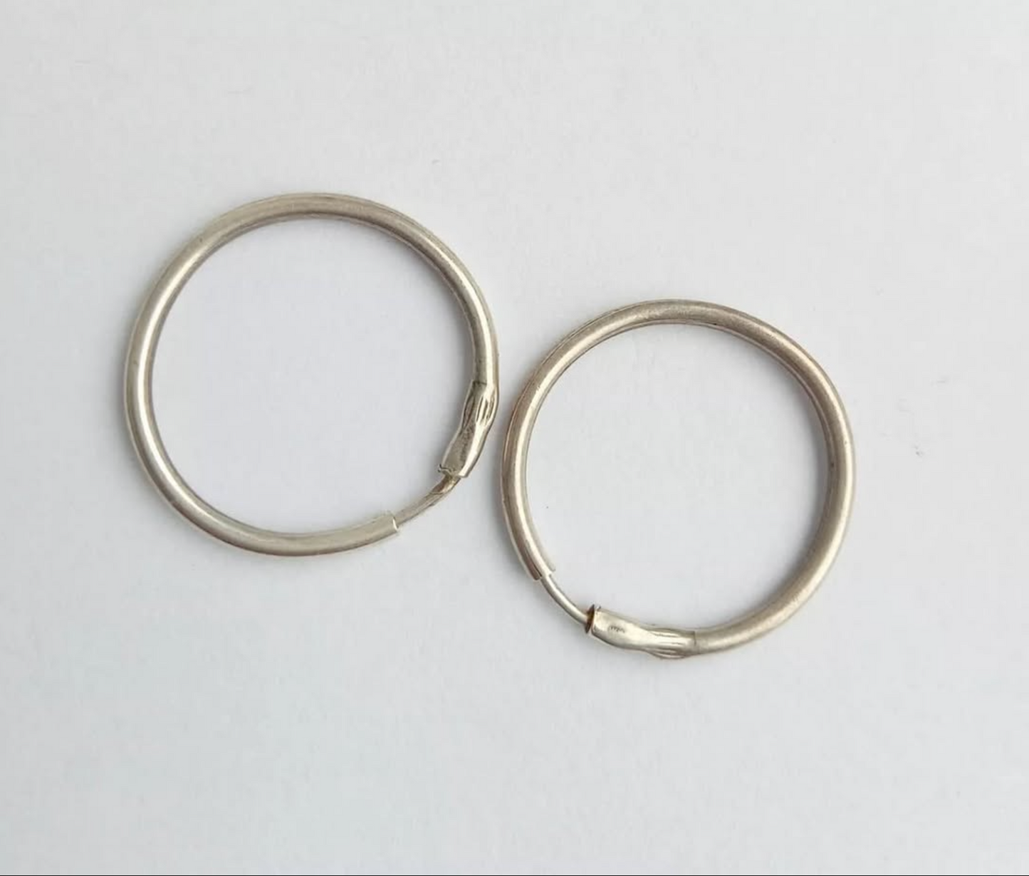 Large Silver Hoops