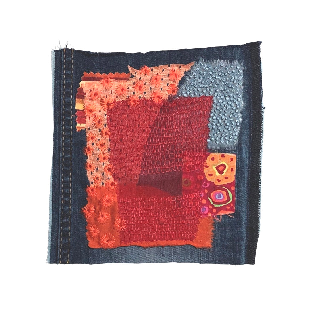 Improv Fabric Collage & Stitching Workshop____Weds: Oct 8 / Nov 5 / Dec 3, 10:30 AM to 12:30 PM