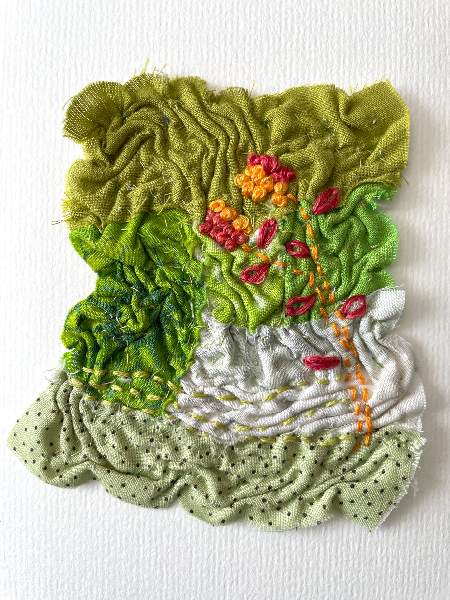 Improv Fabric Collage & Stitching Workshop____Weds: Oct 8 / Nov 5 / Dec 3, 10:30 AM to 12:30 PM
