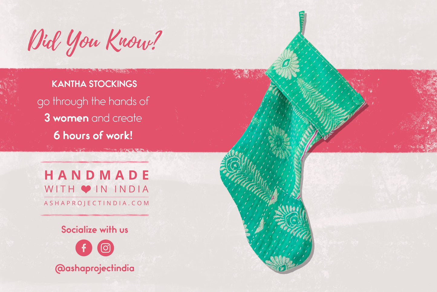 Kantha Stocking