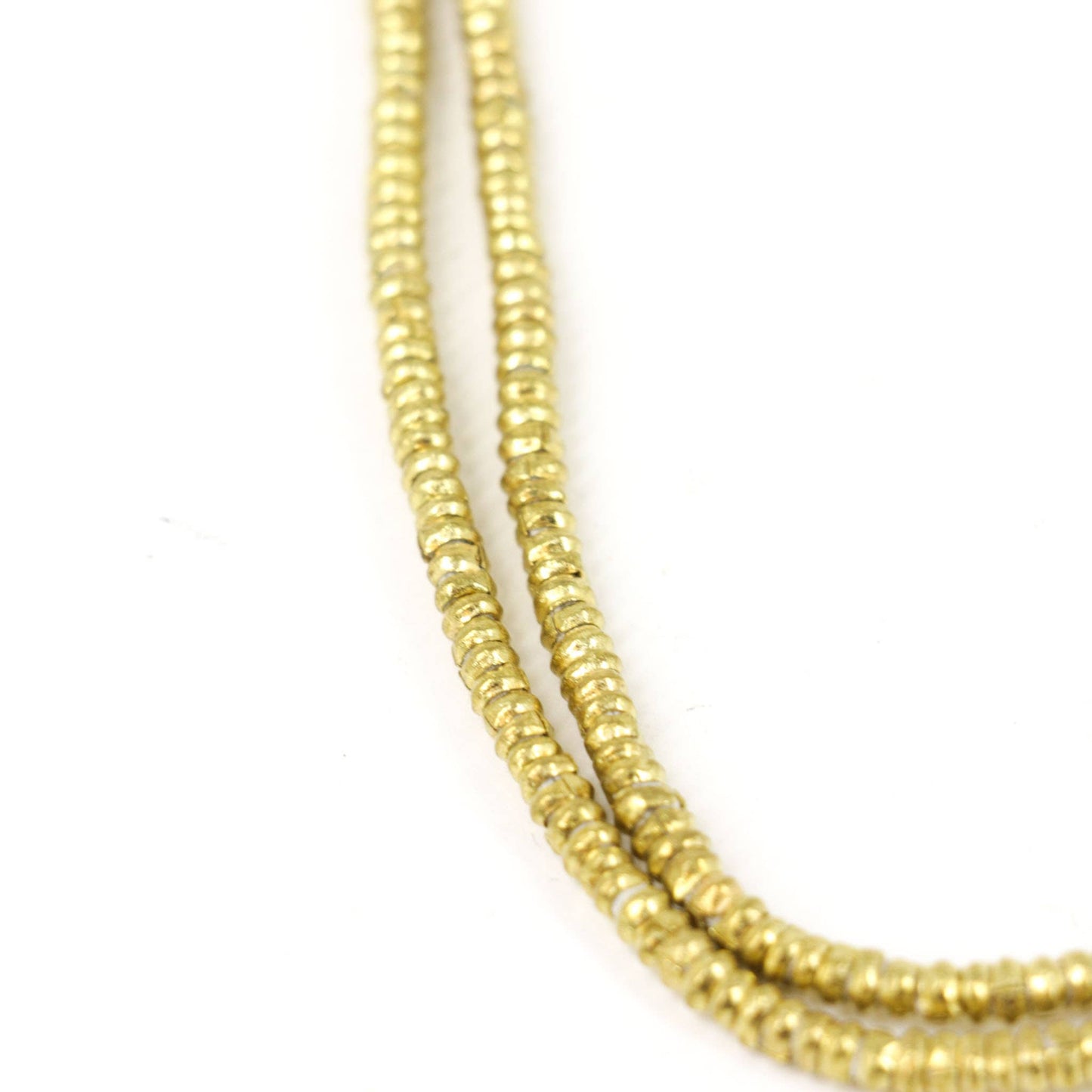 Gold Metal Heishi Trade Beads