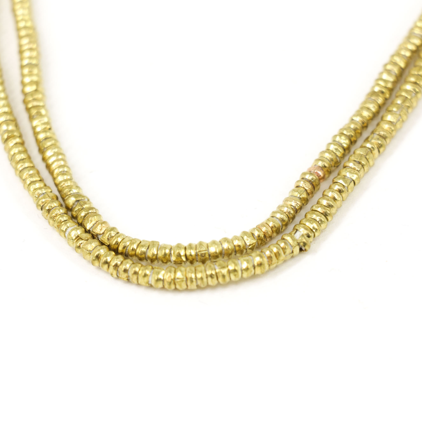 Gold Metal Heishi Trade Beads