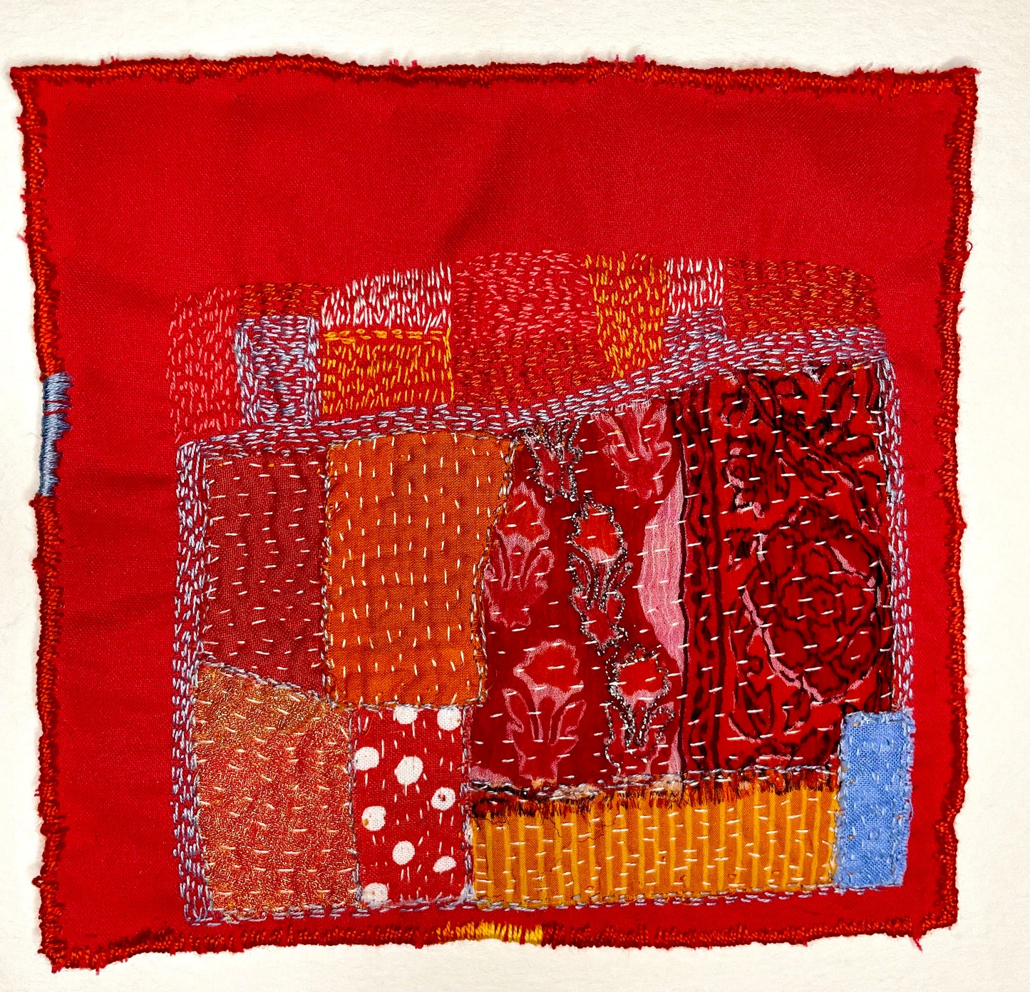 Improv Fabric Collage & Stitching Workshop____Weds: Oct 8 / Nov 5 / Dec 3, 10:30 AM to 12:30 PM
