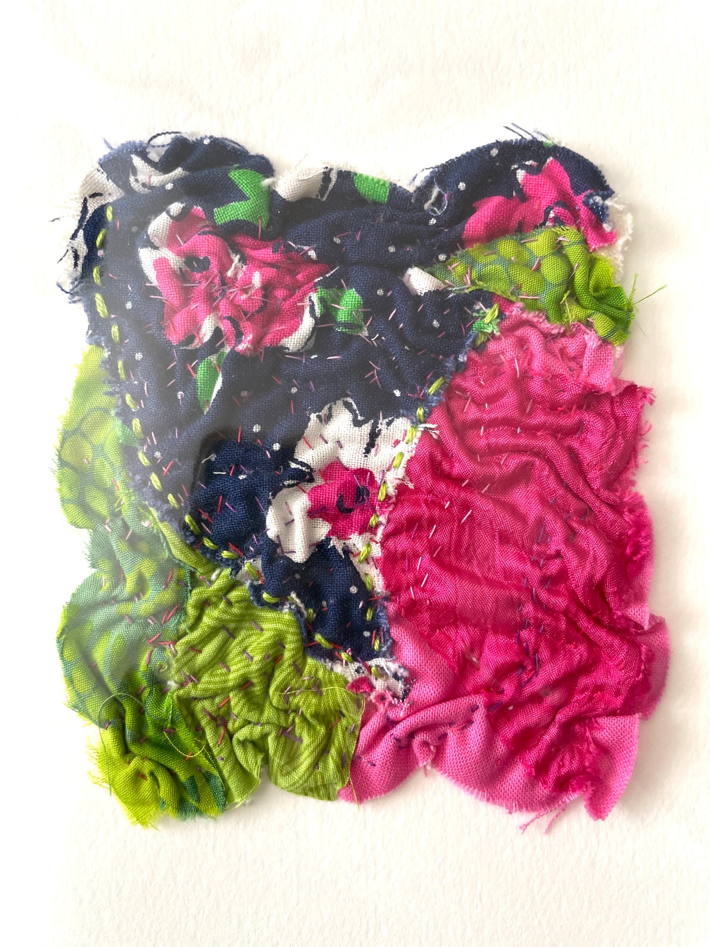 Improv Fabric Collage & Stitching Workshop____Weds: Oct 8 / Nov 5 / Dec 3, 10:30 AM to 12:30 PM