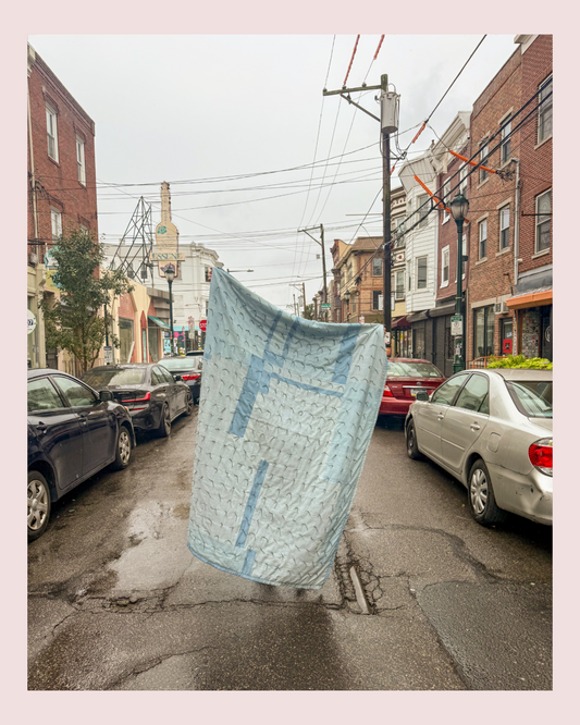 Light Indigo Oversized Throw