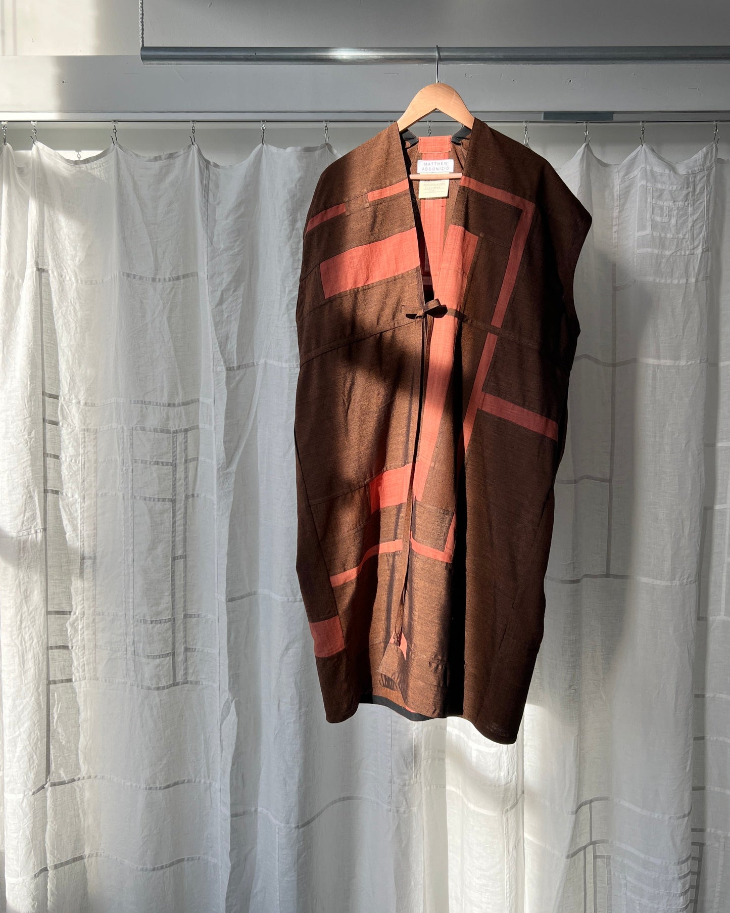 madder silk tie-waist gilet