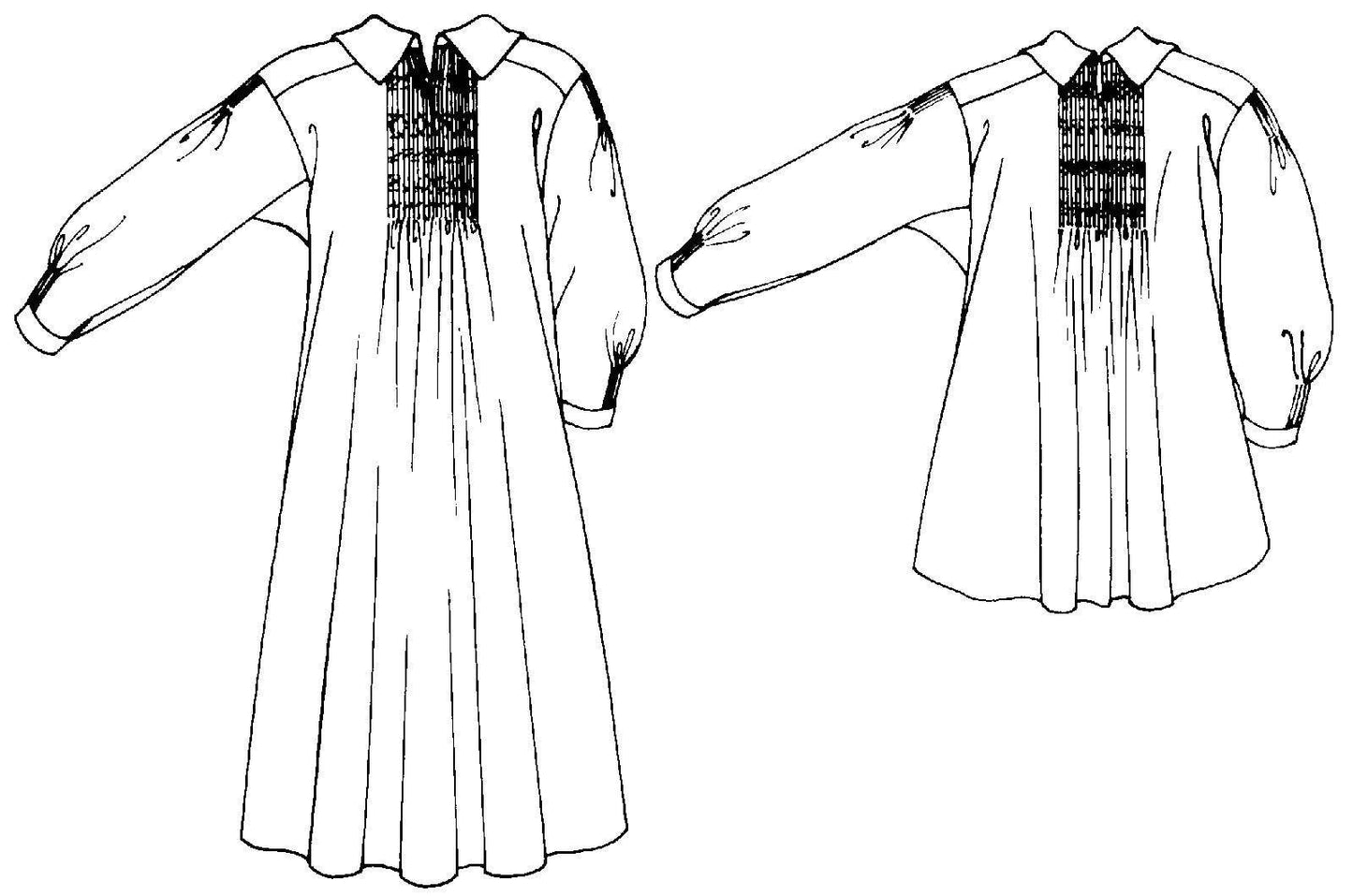 221 English Smock Sewing Pattern