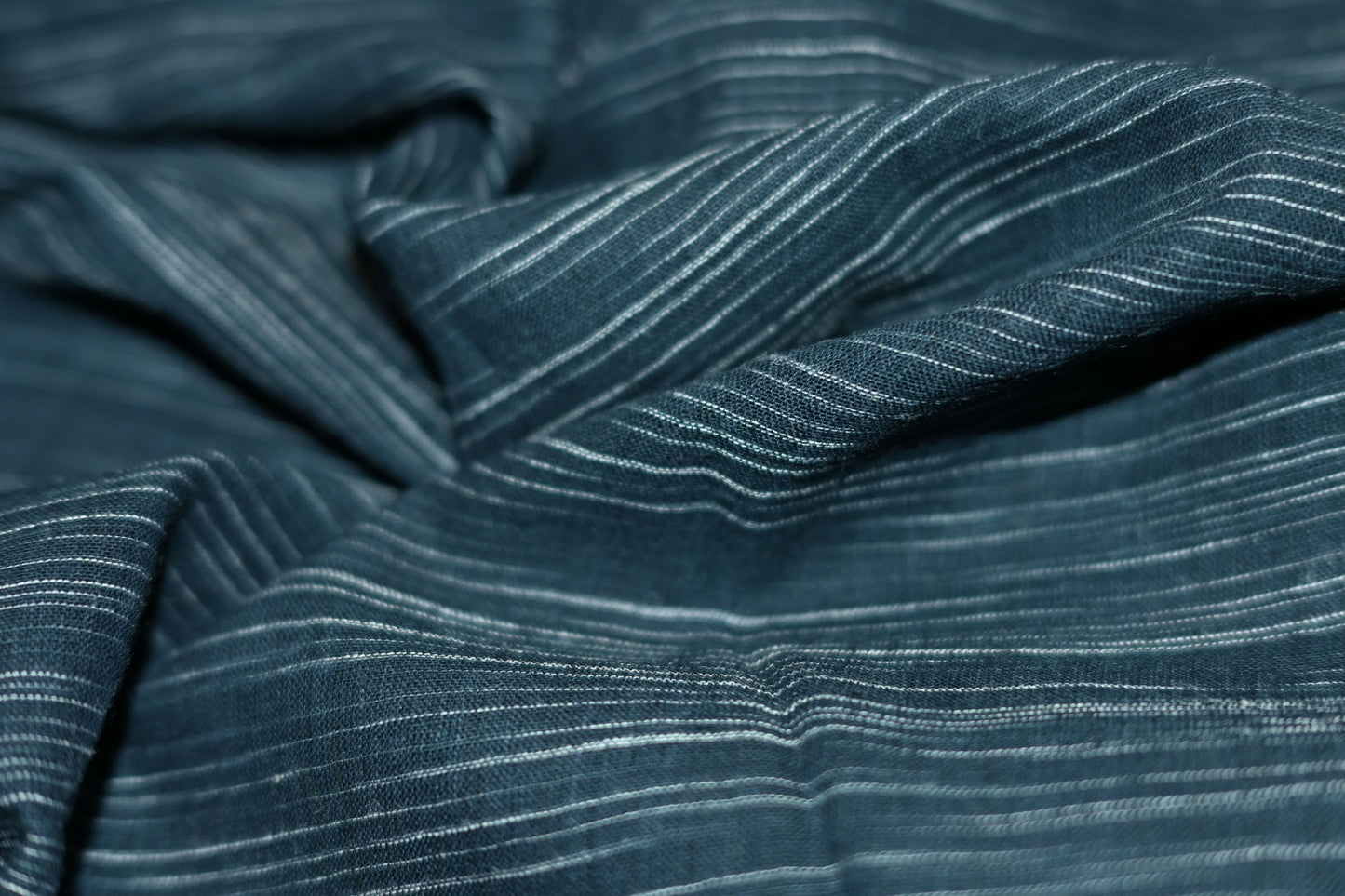 night rain midnight blue cotton