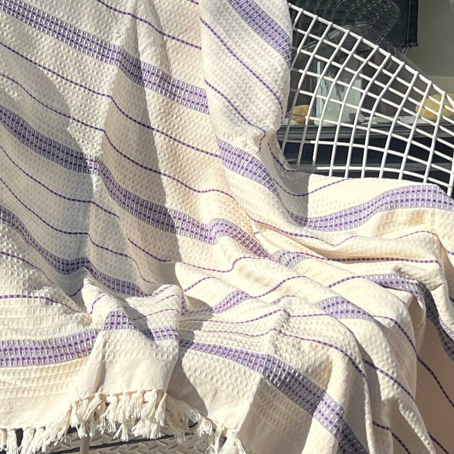royal purple stripe cotton Kikoy
