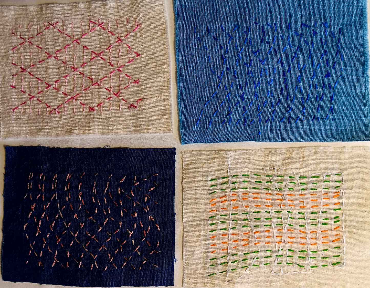 Camilla Mustard Visible Mending Patterns