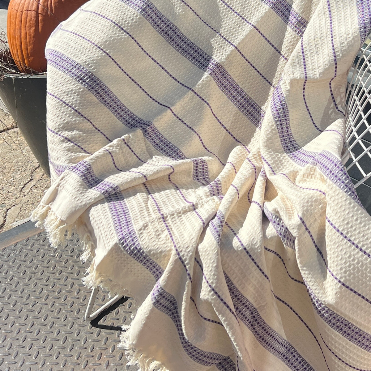 royal purple stripe cotton Kikoy