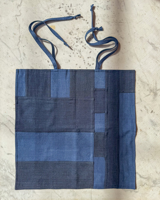 Dark Indigo Pillow Cover — Patchwork & Bojagi