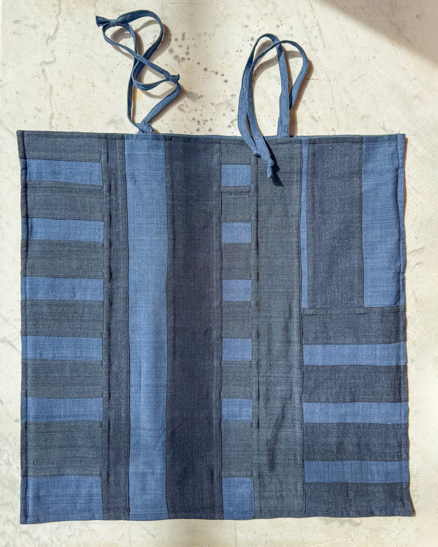 Dark Indigo Pillow Cover — Patchwork & Bojagi