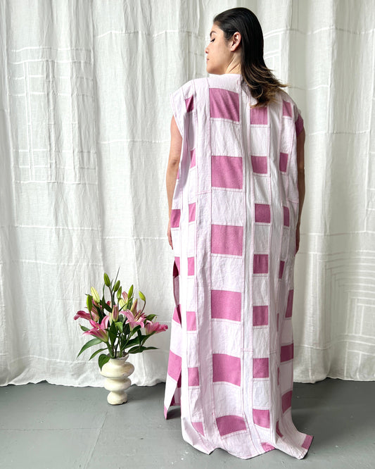 light pink cochineal scoop neck dress