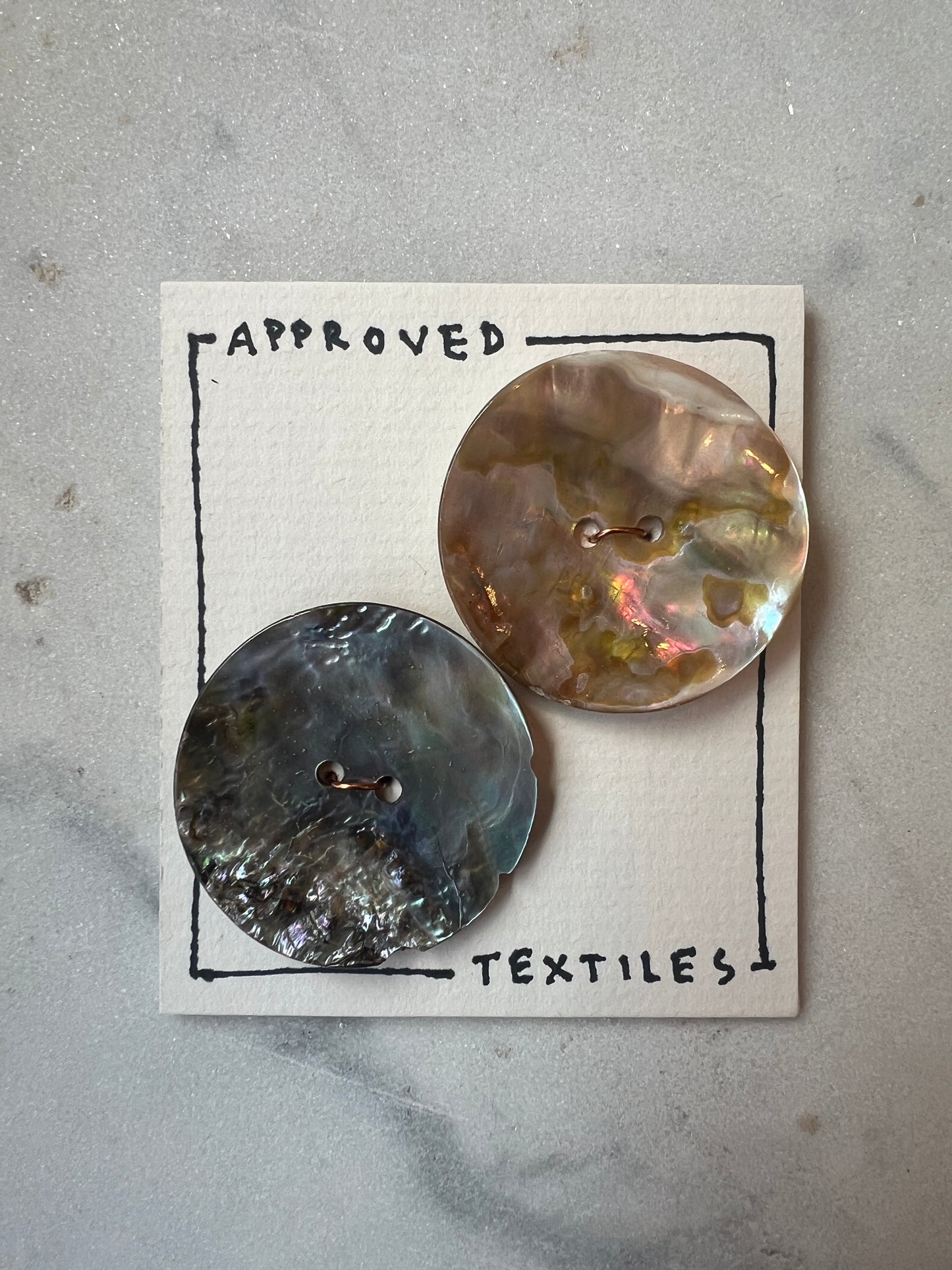 Iridescent Abalone Buttons 36mm
