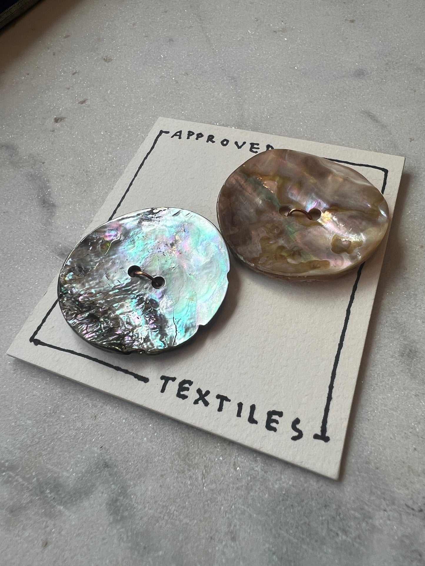 Iridescent Abalone Buttons 36mm