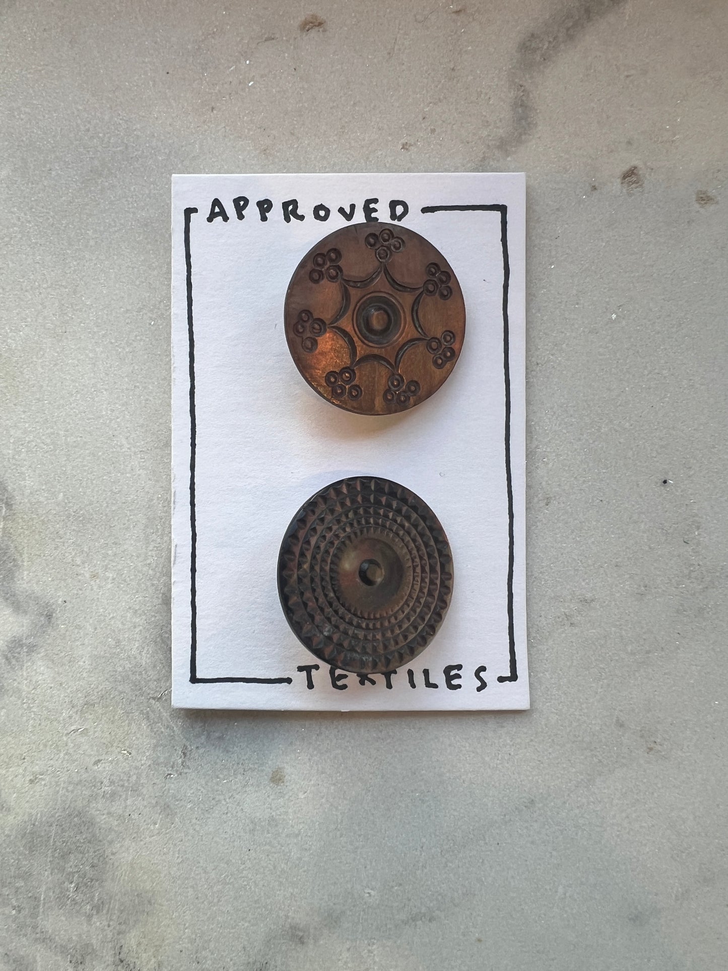 Carved Oyster Shank Buttons