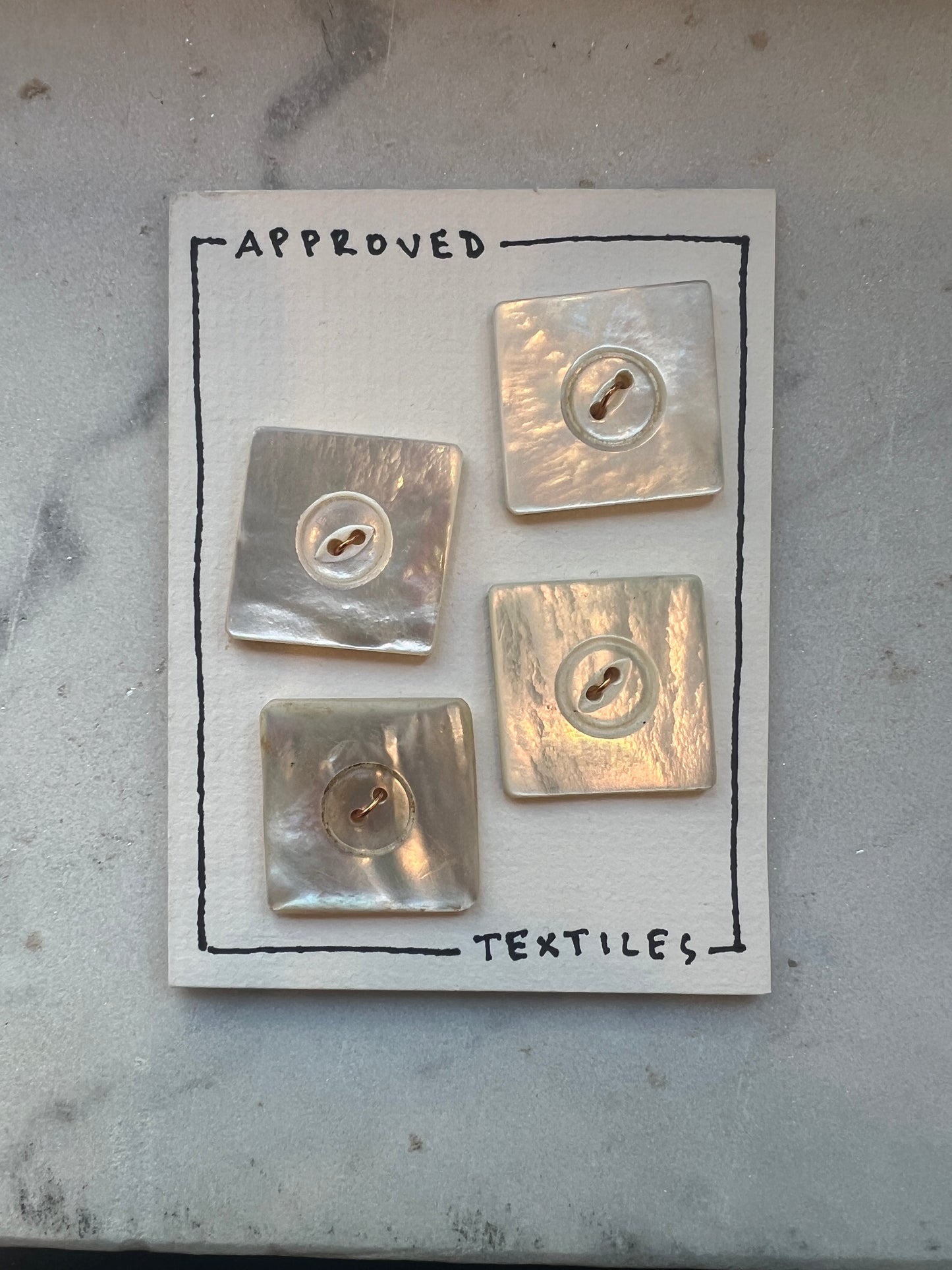 27mm Square Mother of Pearl Buttons