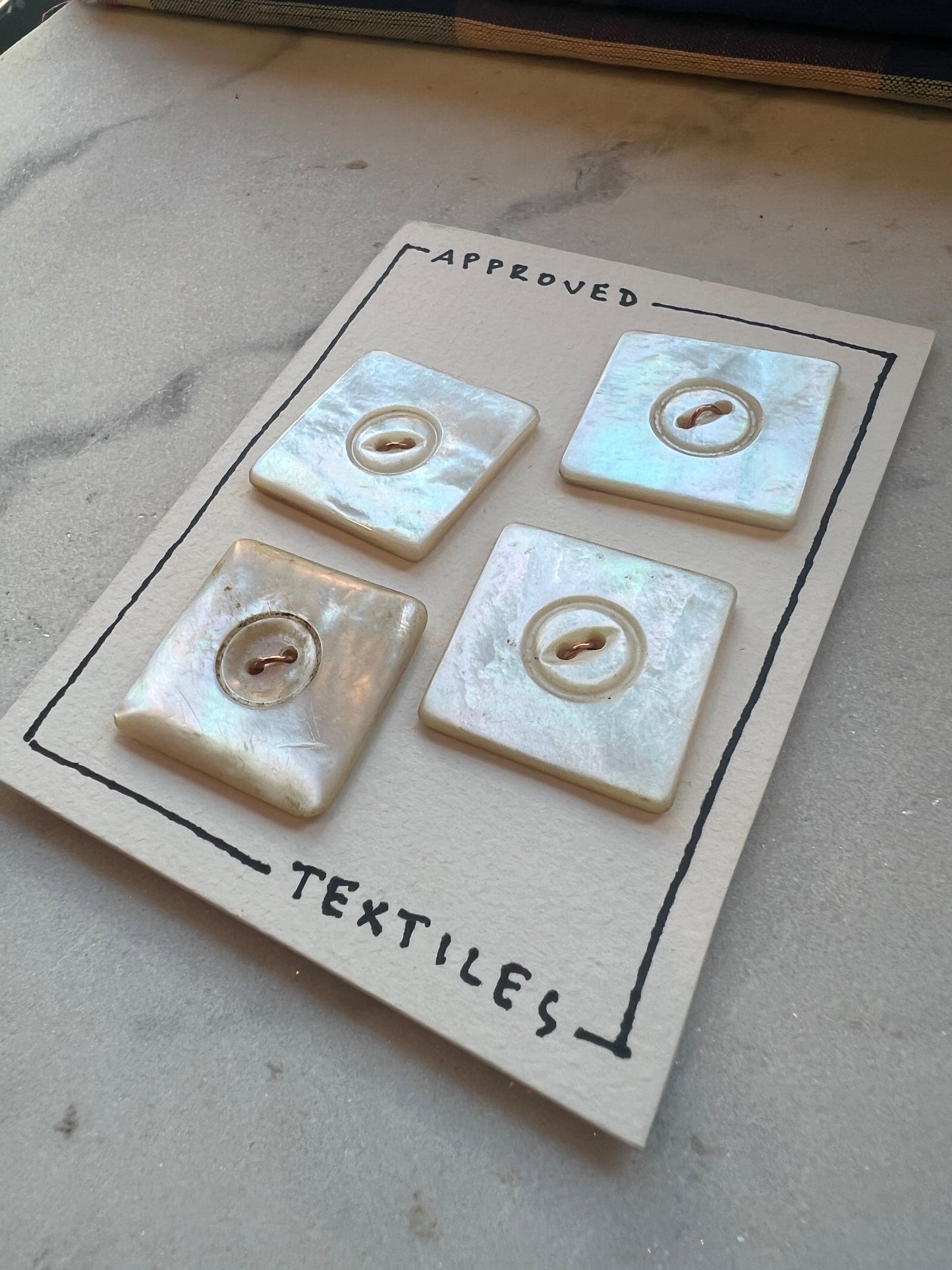 27mm Square Mother of Pearl Buttons